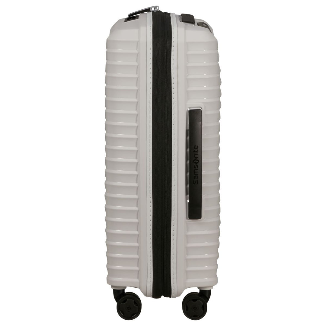 Zijkant van de Samsonite Upscape 55 handbagage koffer cloud-white #kleur_cloud-white