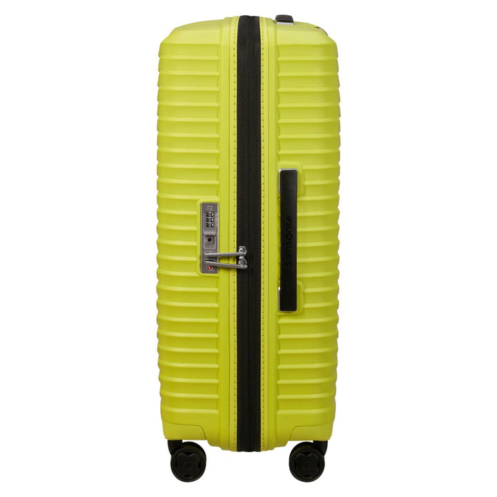 Zijkant van de Samsonite Upscape 68 middelmaat koffer lime #kleur_lime