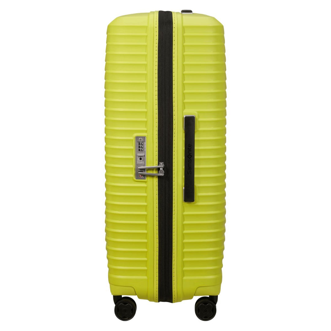 Zijkant van de Samsonite Upscape 75 grote koffer lime #kleur_lime