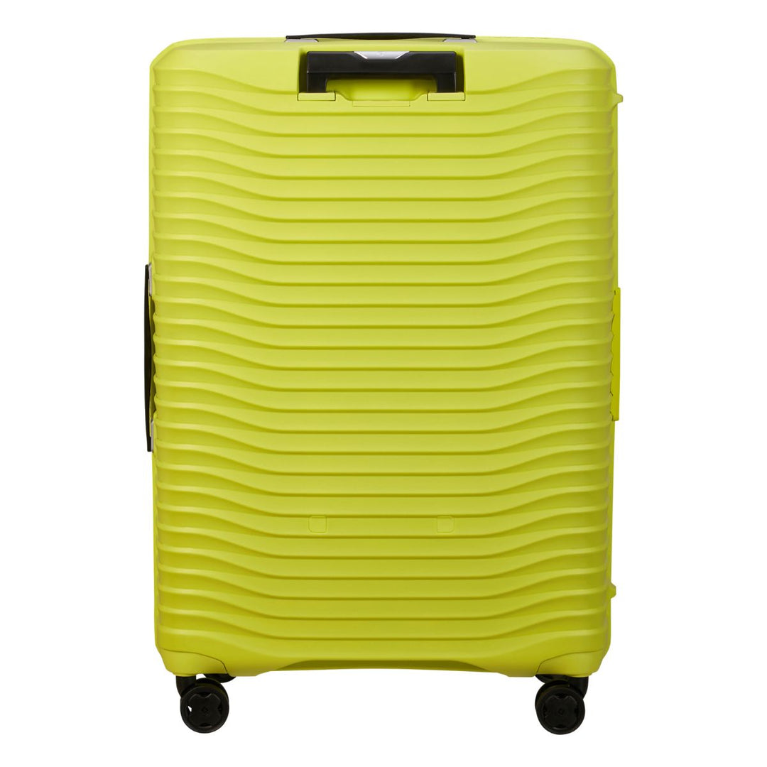 Achterkant van de Samsonite Upscape 75 grote koffer lime #kleur_lime