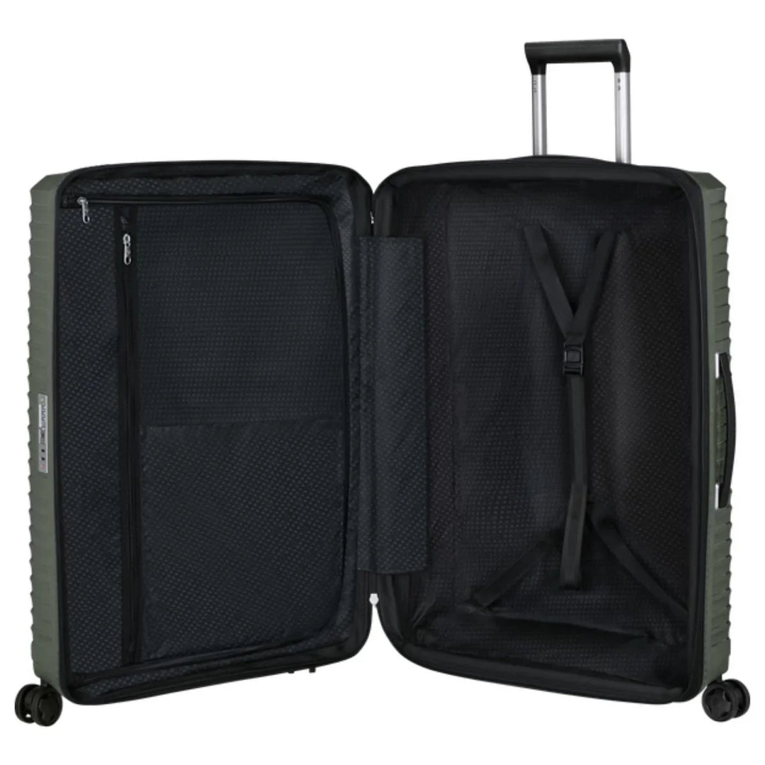Binnenkant van de Samsonite Upscape 81 EXP donkergroen #kleur_donkergroen