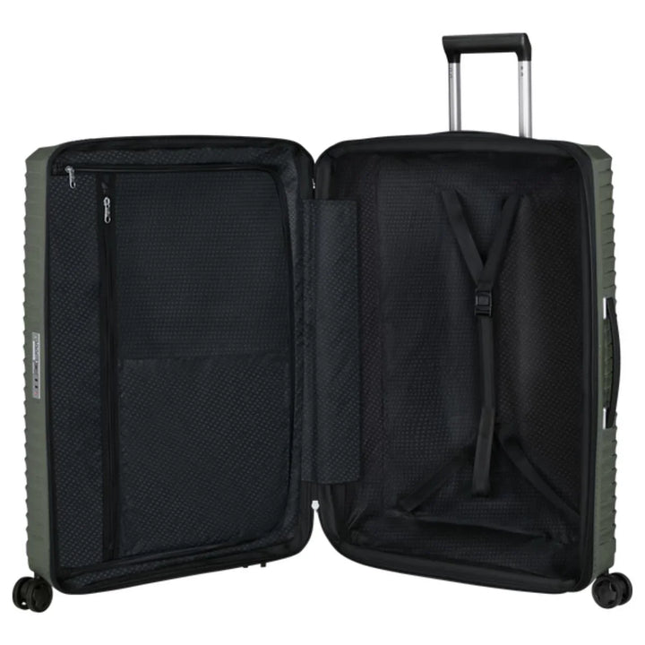 Binnenkant van de Samsonite Upscape 81 EXP donkergroen #kleur_donkergroen