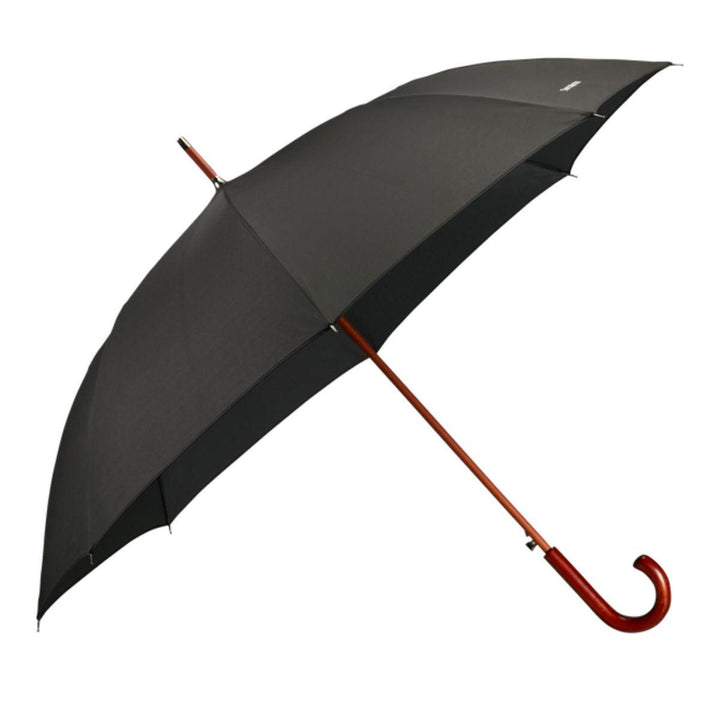 Samsonite wood classic paraplu black in gebruik #kleur_black