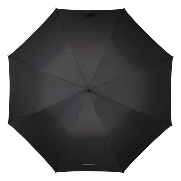Bovenkant van de Samsonite wood classic paraplu #kleur_black