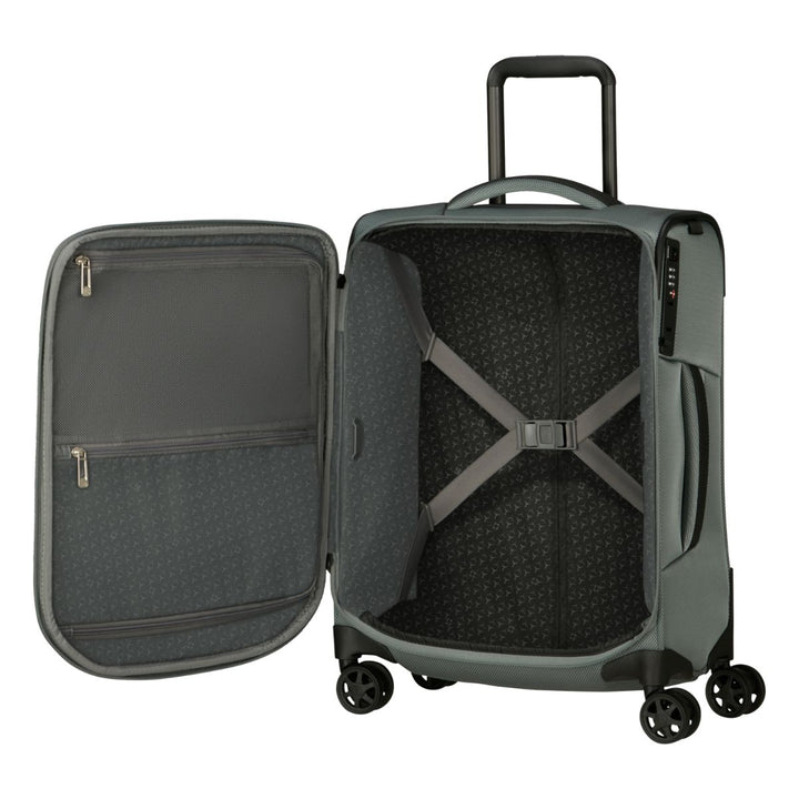 Binnenkant Samsonite Respark handbagage koffer grijs #kleur_grijs