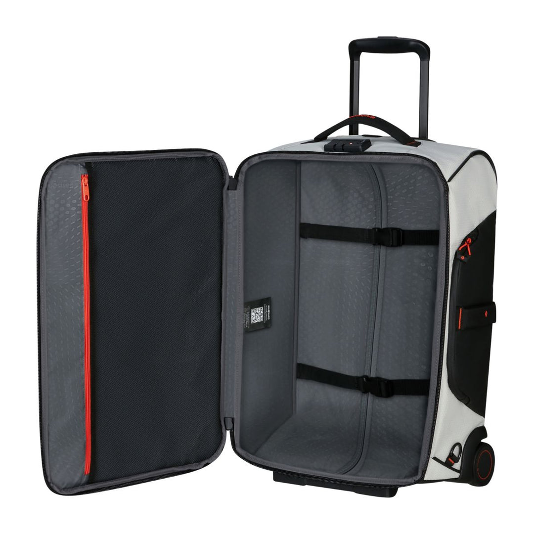 Binnenkant van de Samsonite Ecodiver Duffle wheels 55 cloud-white #kleur_cloud-white