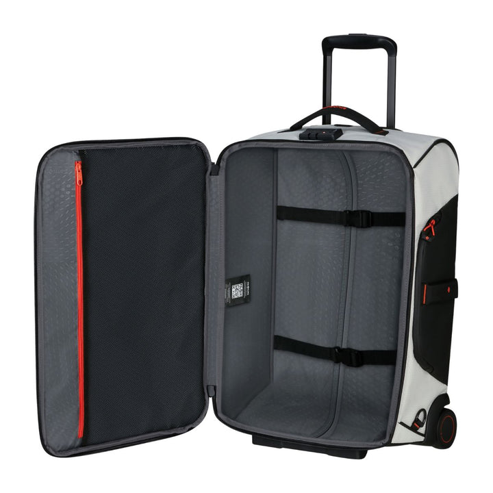 Binnenkant van de Samsonite Ecodiver Duffle wheels 55 cloud-white #kleur_cloud-white
