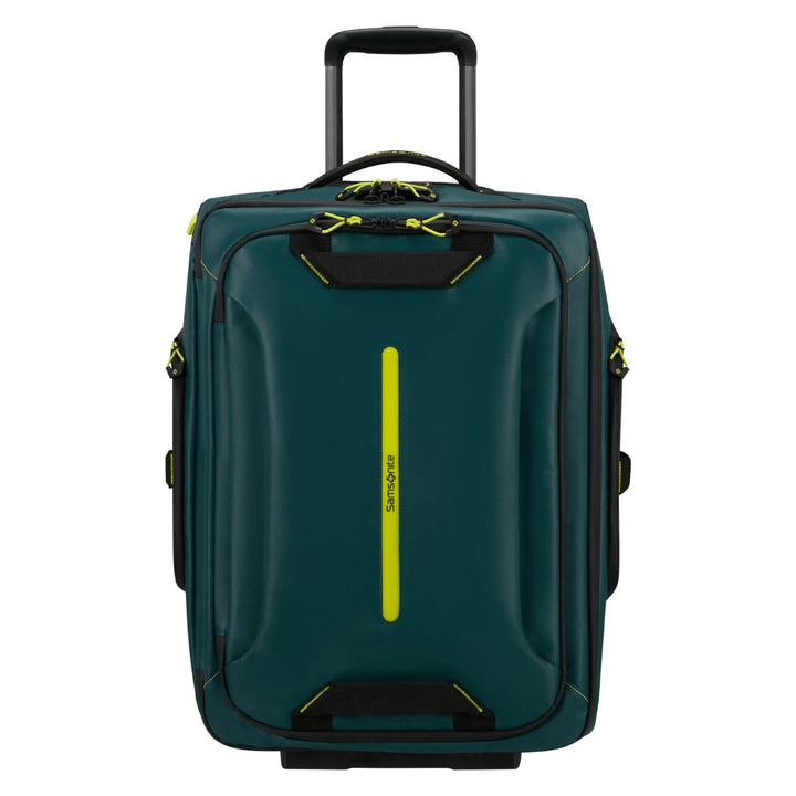 Voorkant van de Samsonite Ecodiver Duffle wheels 55 teal-lime #kleur_teal-lime