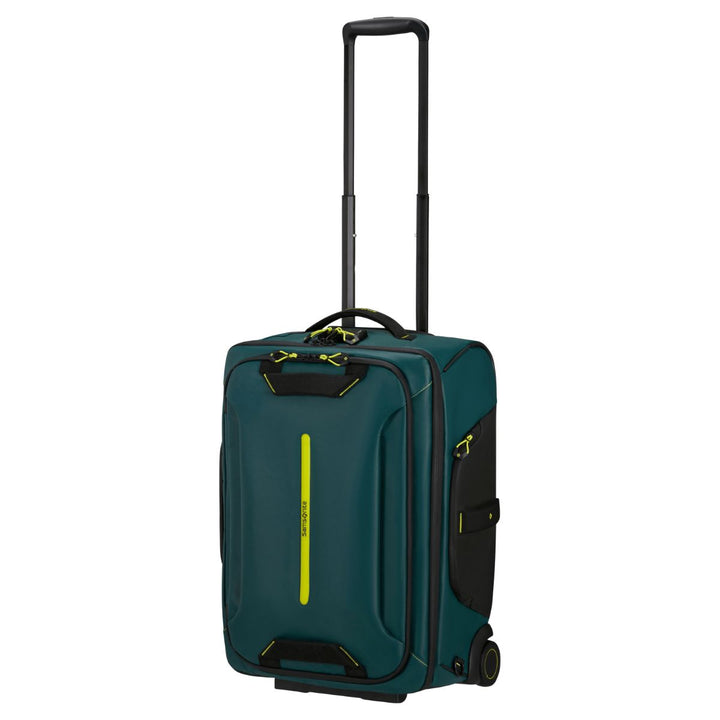 Voorzijde van de Samsonite Ecodiver Duffle wheels 55 teal-lime #kleur_teal-lime