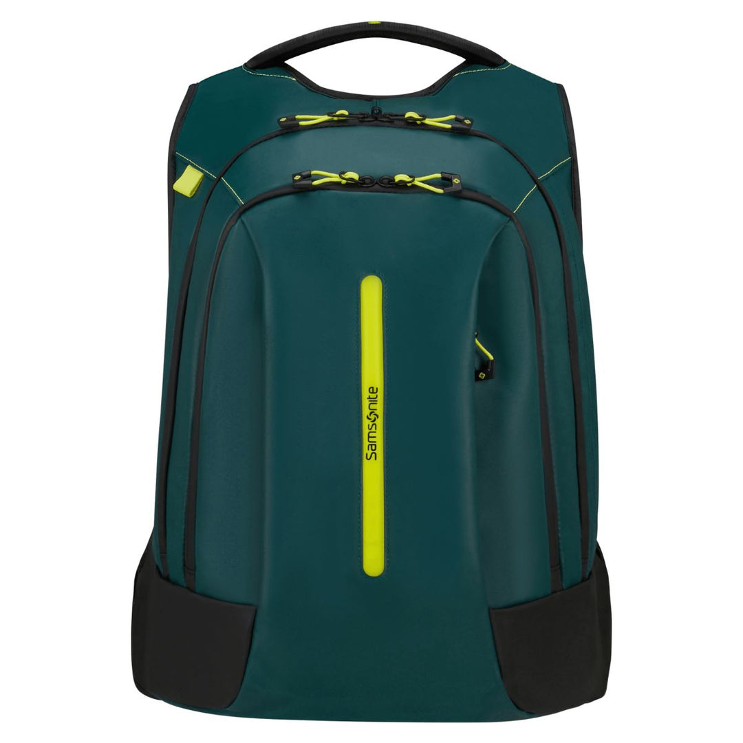 Voorkant van de Ecodiver L Laptop rugzak Teal Lime #kleur_teal-lime