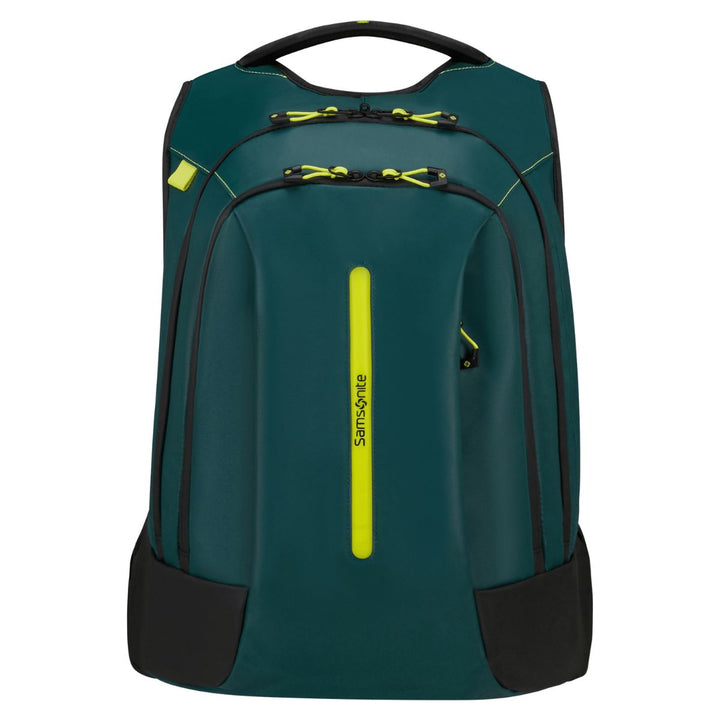 Voorkant van de Ecodiver L Laptop rugzak Teal Lime #kleur_teal-lime