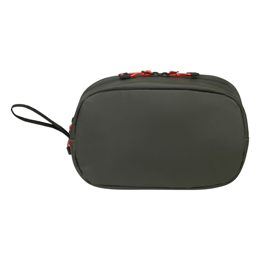 Achterkant van de Samsonite Ecodiver toilettas donkergroen #kleur_donkergroen
