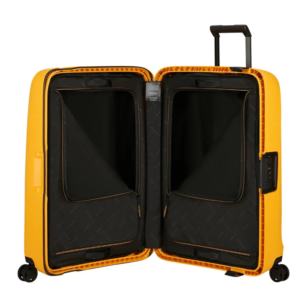 Binnenkant van de Samsonite Essens 69 geel #kleur_geel