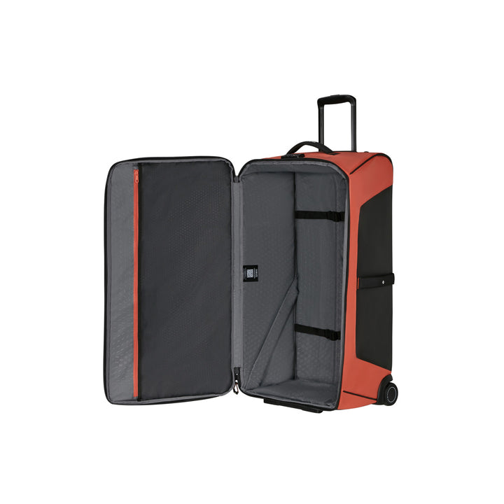Binnenkant van de Samsonite ecodiver 79 reistas in clay #kleur_clay