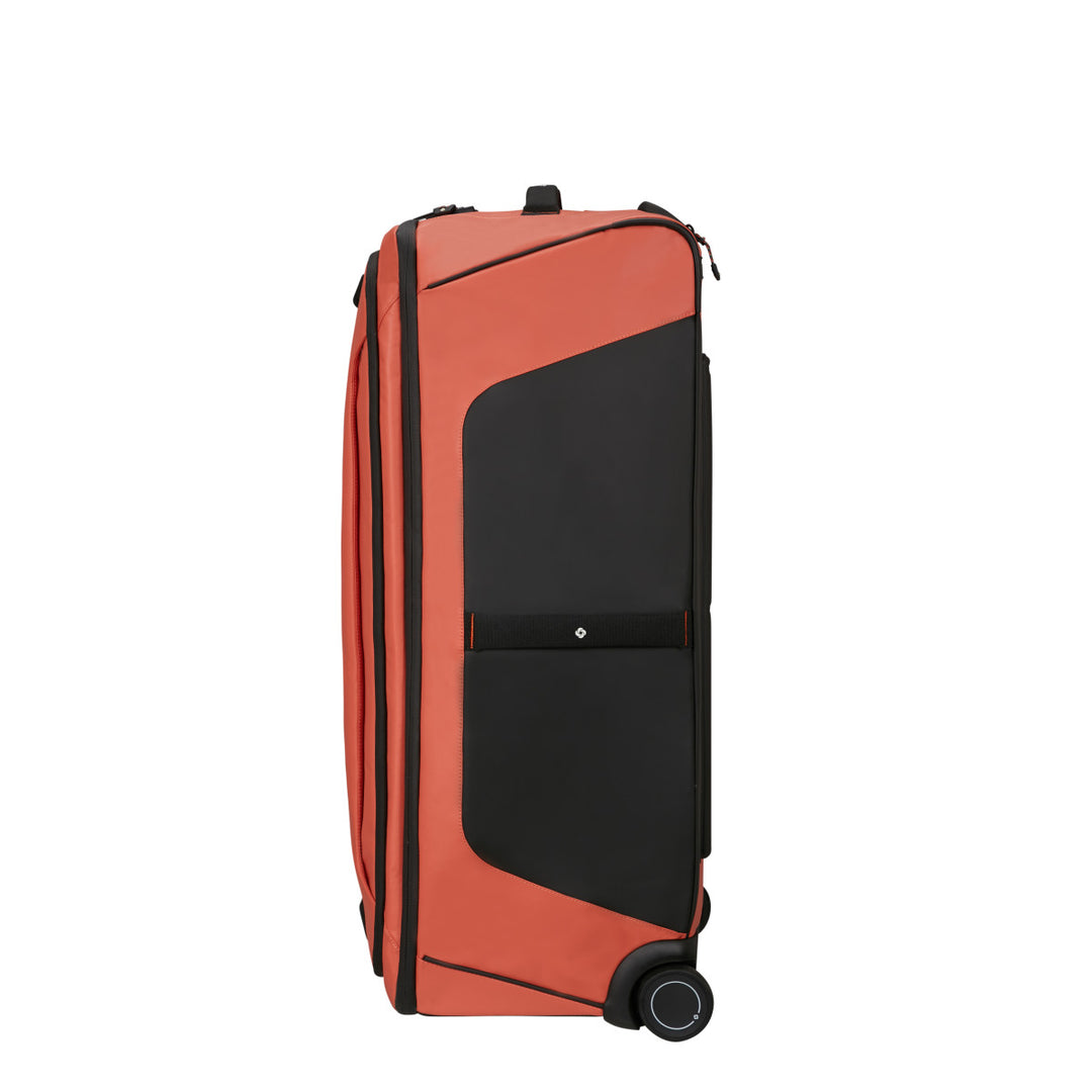 Zijkant van de Samsonite ecodiver 79 reistas in clay #kleur_clay