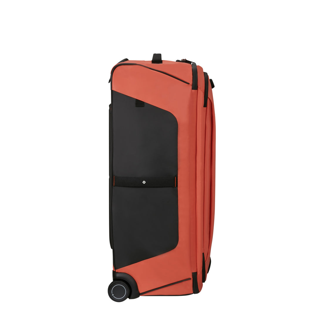 Zijkant van de Samsonite ecodiver 79 reistas in clay #kleur_clay