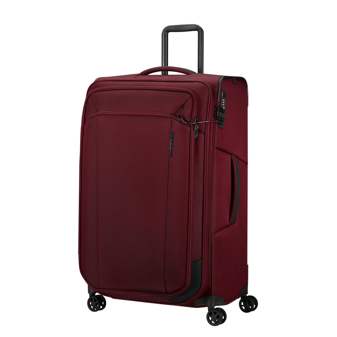 Voorzijde van de Samsonite Respark grote koffer 79 EXP burgundy #kleur_burgundy