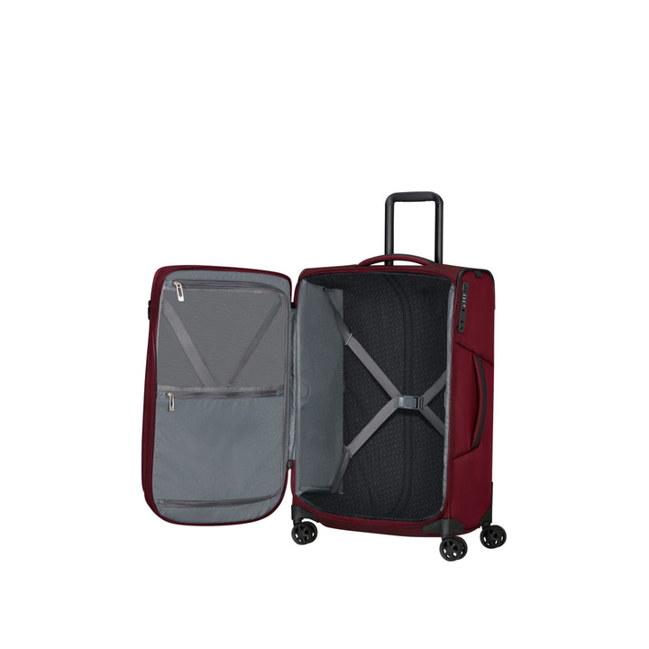 Binnenkant van de Samsonite Respark middelmaat koffer 67 burgundy #kleur_burgundy