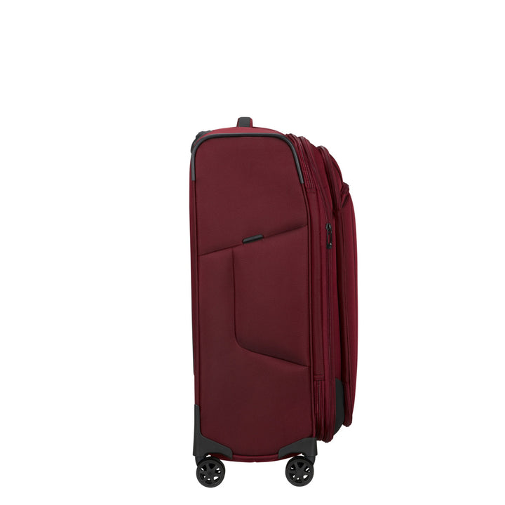 Zijkant van de Samsonite Respark middelmaat koffer 67 burgundy #kleur_burgundy
