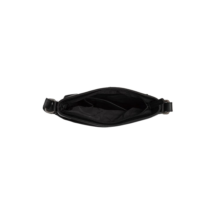 Binnenkant van The Chesterfield Navene leren crossbody tas zwart #kleur_zwart