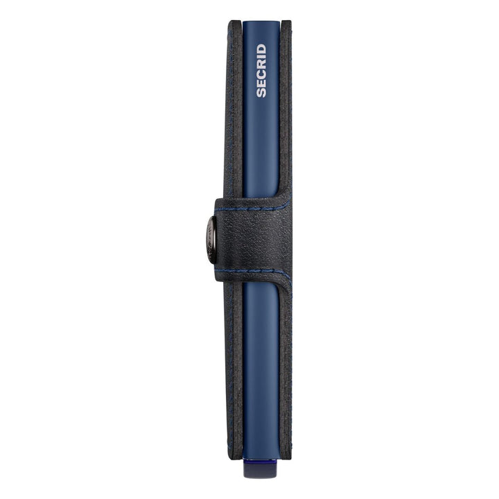 Zijkant van de Secrid mini wallet black-navy #kleur_black-navy