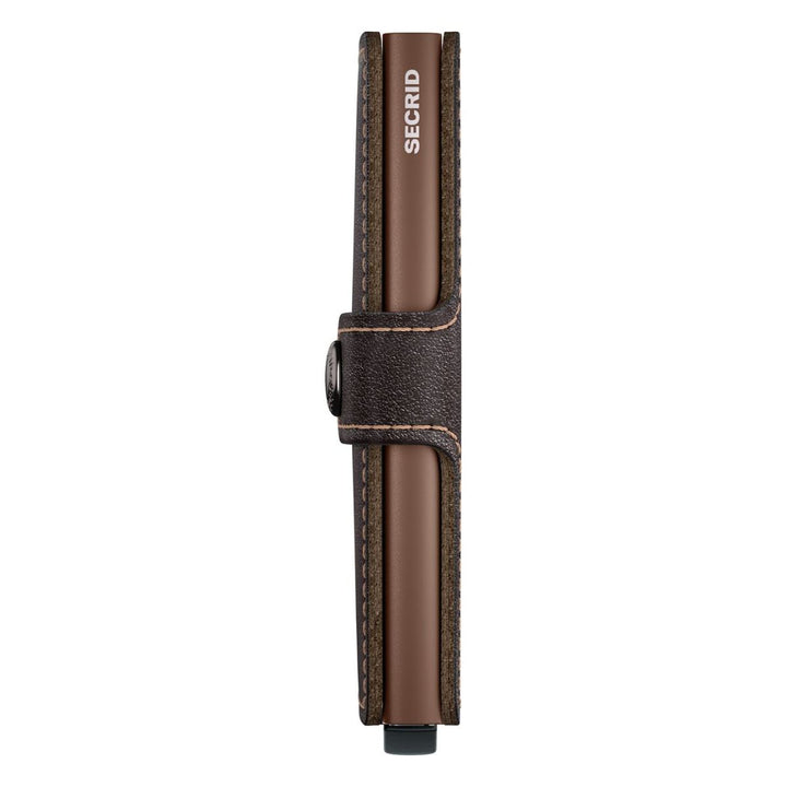 Zijkant van de Secrid mini wallet original  Chocolate #kleur_chocolate