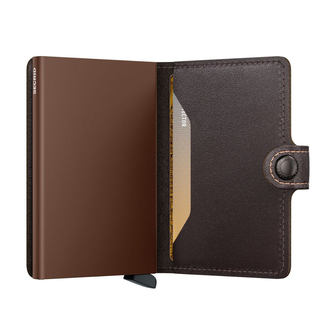Binnenkant van de Secrid mini wallet original  Chocolate #kleur_chocolate