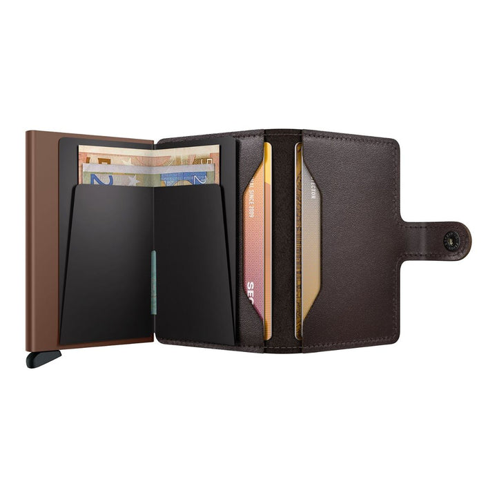 Binnenkant van de Secrid mini wallet original  Chocolate #kleur_chocolate