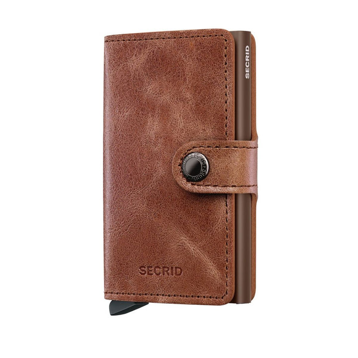 Voorkant van de Secrid mini wallet vintage cognac-brown #kleur_cognac-brown