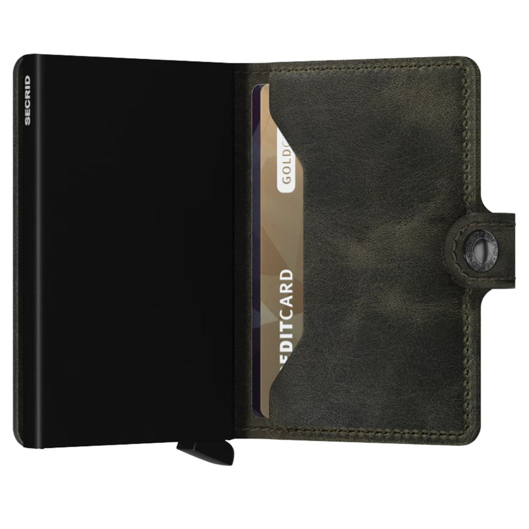 Binnenkant van de Secrid mini wallet vintage olijf#kleur_olijf