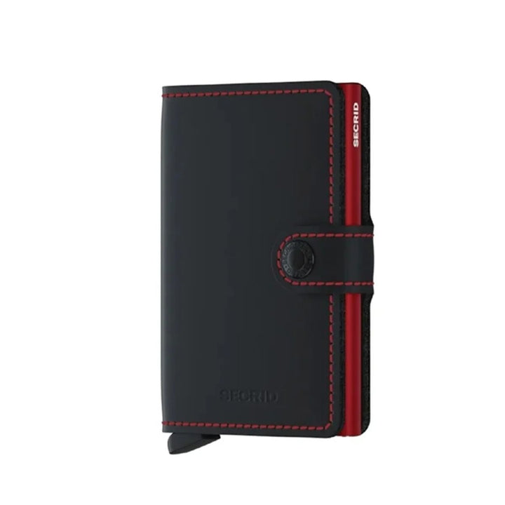 Voorkant Secrid mini wallet black rood #kleur_black-rood