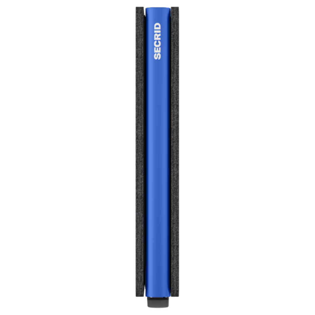 Zijkant van de Secrid slim wallet black blue#kleur_black-blue