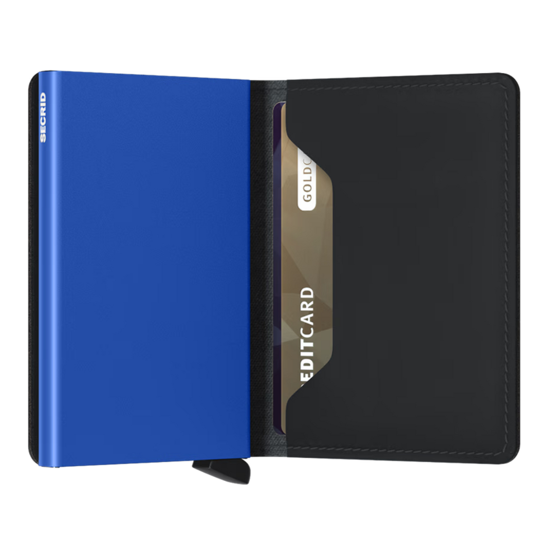 Binnenkant van de Secrid slim wallet black blue#kleur_black-blue