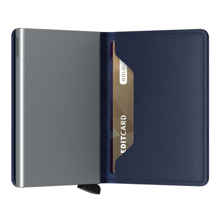 Binnenkant van de Secrid slim wallet Blauw #kleur_blauw
