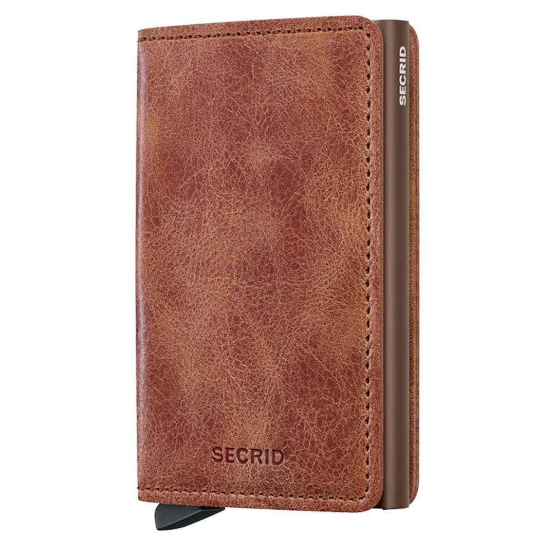 Voorkant van de Secrid Slim wallet cognac Brown #kleur_cognac-brown