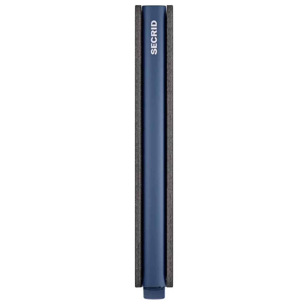 Zijkant van de Secrid slim wallet black-navy #kleur_black-navy