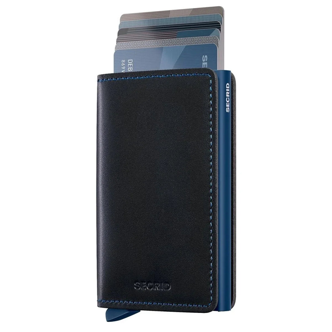 Voorzijde van de Secrid slim wallet black-navy #kleur_black-navy
