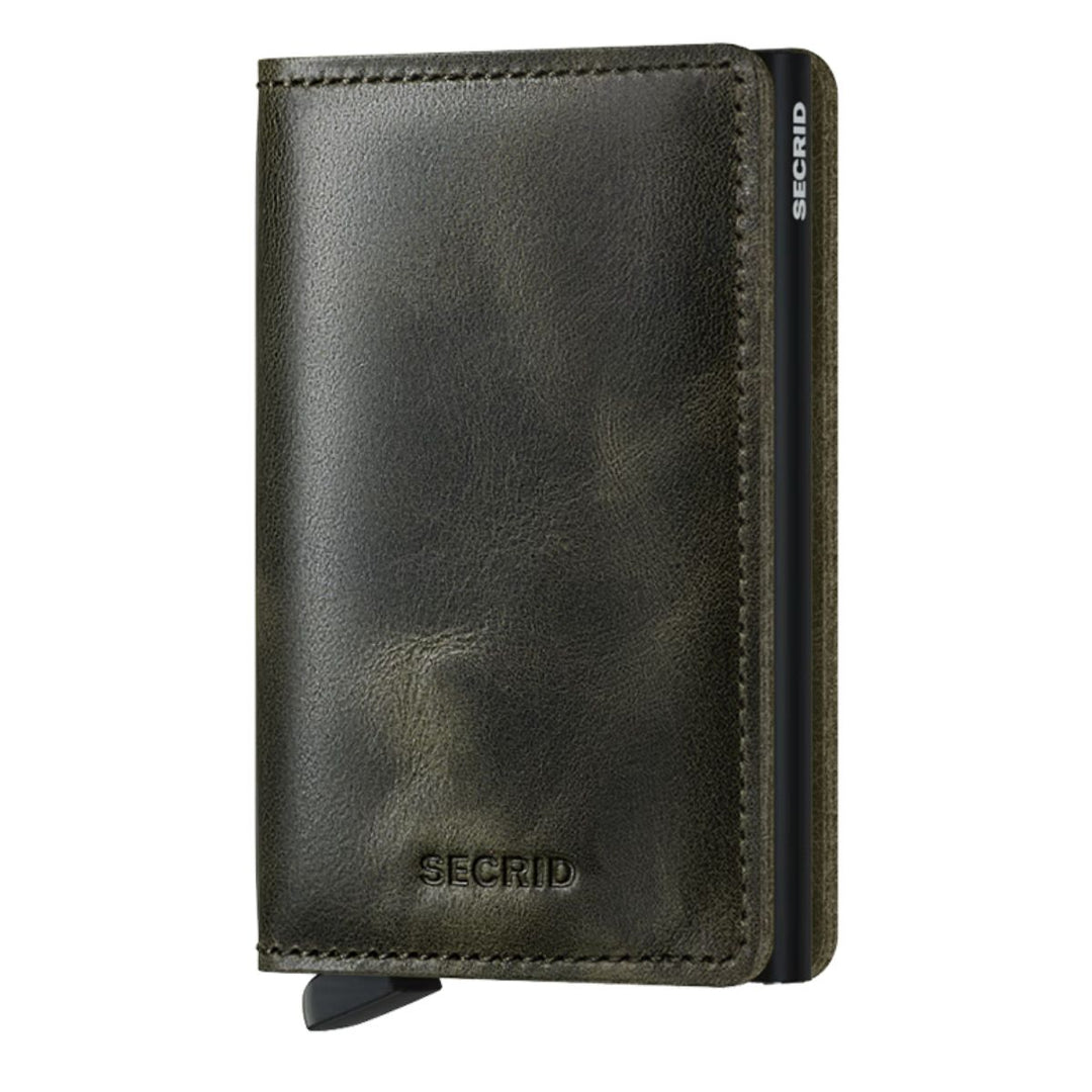Voorkant van de Secrid Slimwallet olijf #kleur_olijf