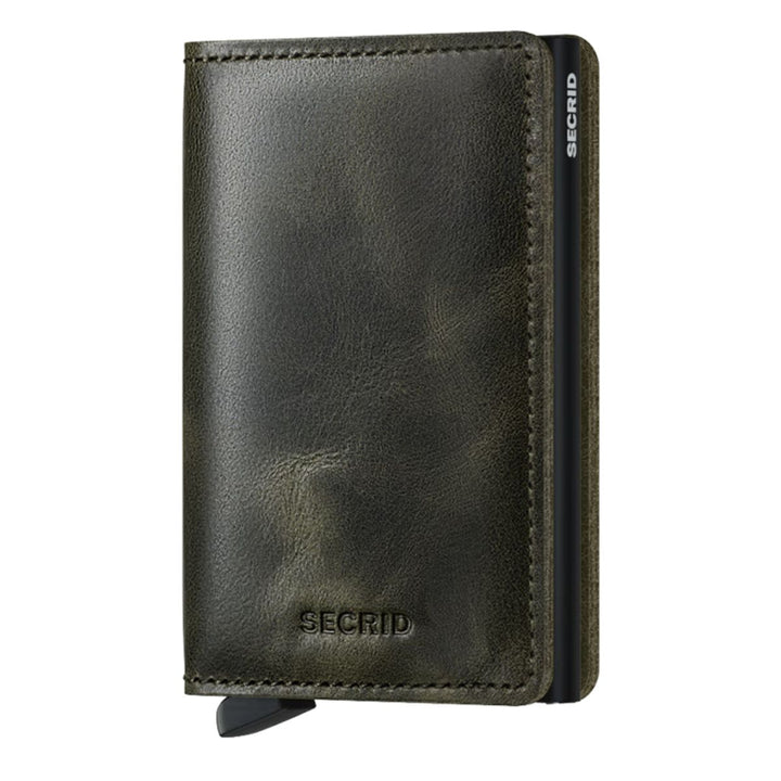 Voorkant van de Secrid Slimwallet olijf #kleur_olijf
