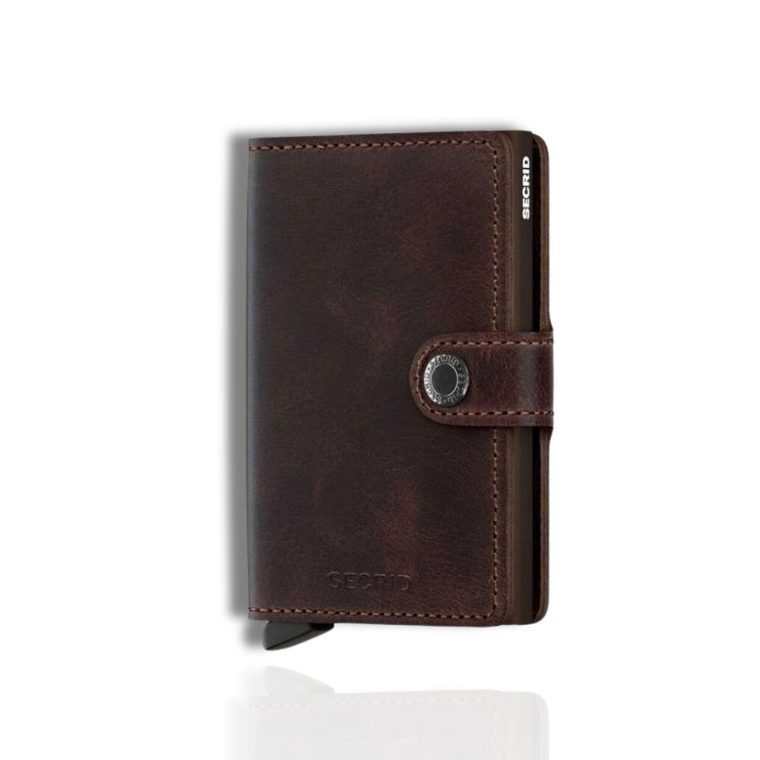 Voorkant van de Secrid mini wallet choco #kleur_choco