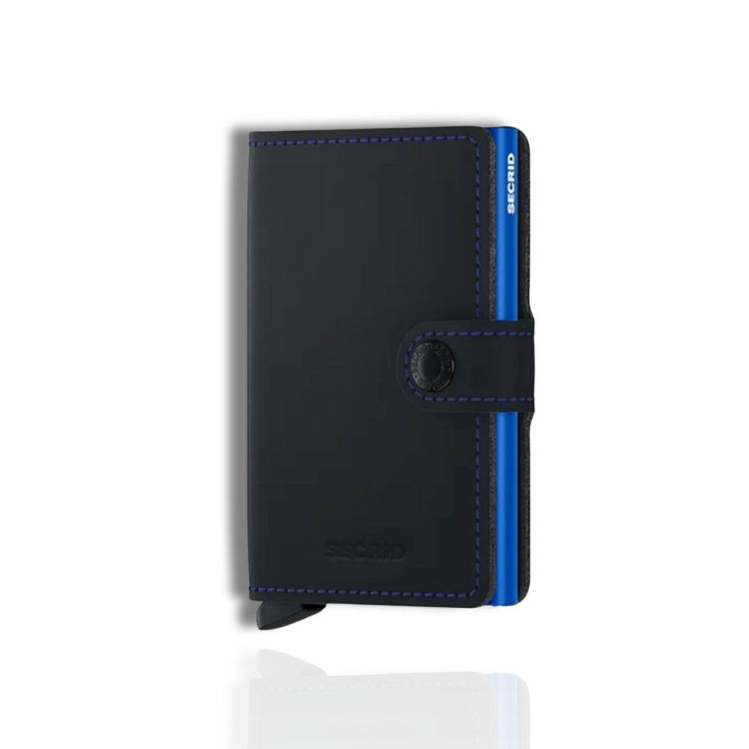 Voorkant van de Secrid mini wallet black-blue  #kleur_black-blue