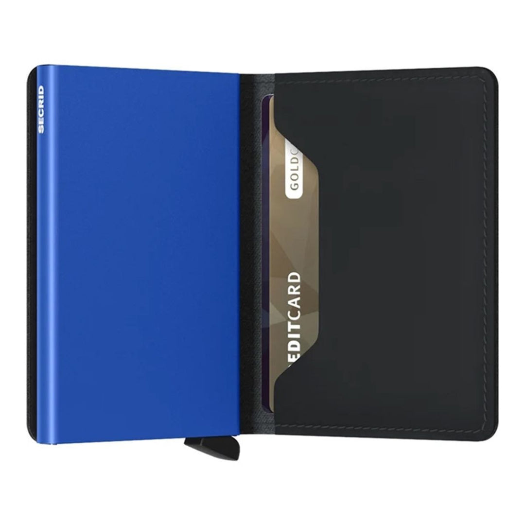 Binnenkant van de Secrid mini wallet black-blue  #kleur_black-blue