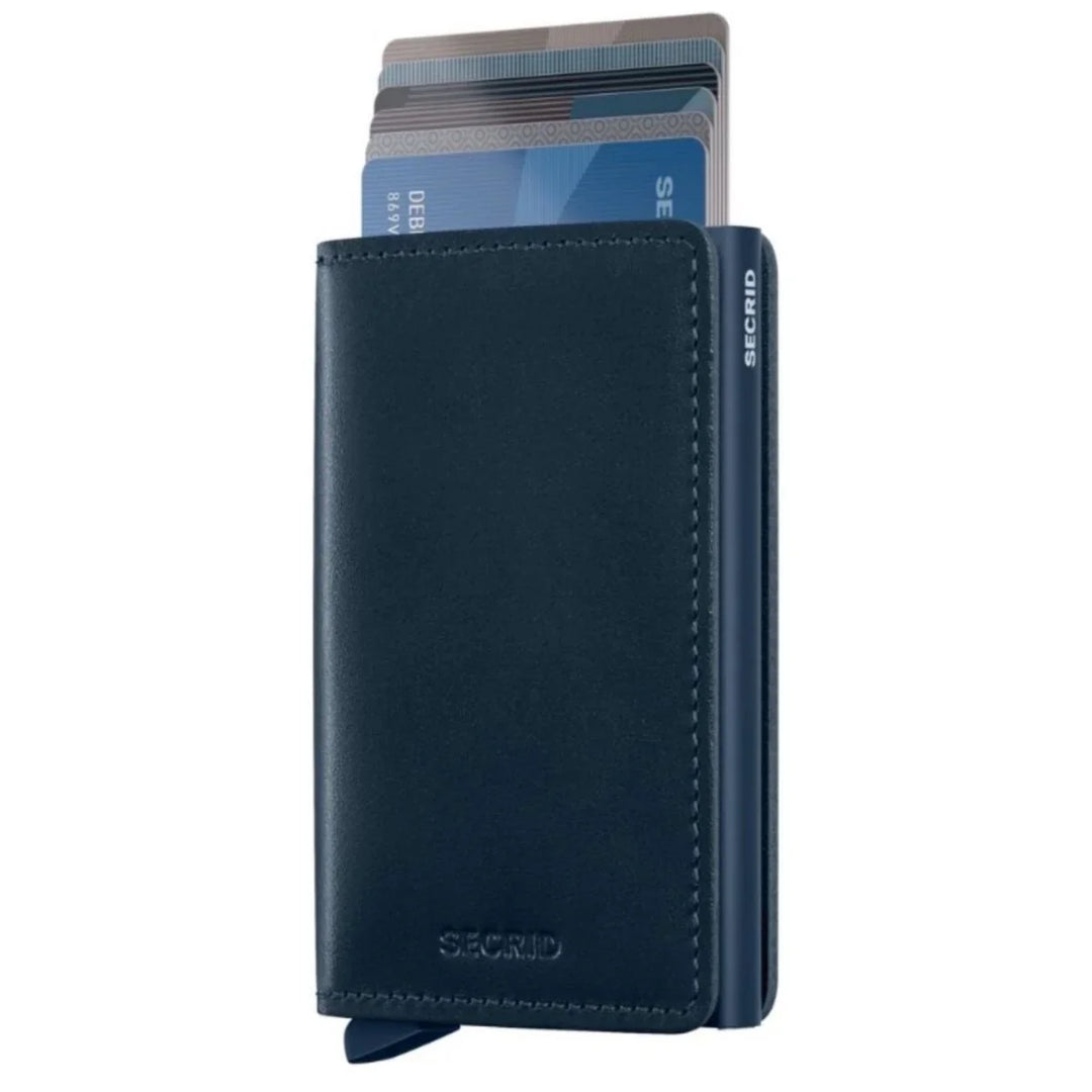 Voorzijde van de Secrid Slimwallet navy navy #kleur_navy-navy