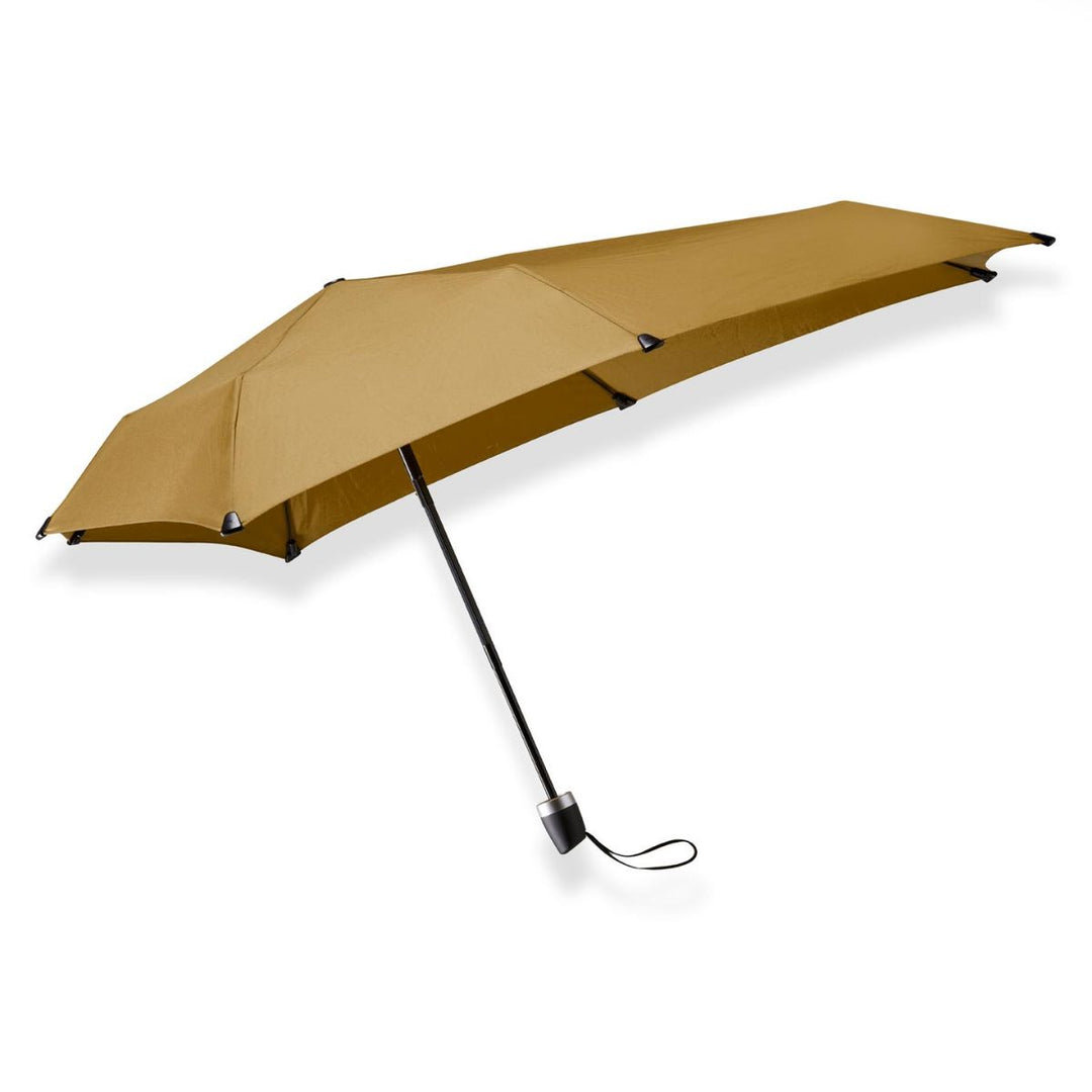Voorkant van de Senz Manual storm paraplu golden palm #kleur_golden-palm