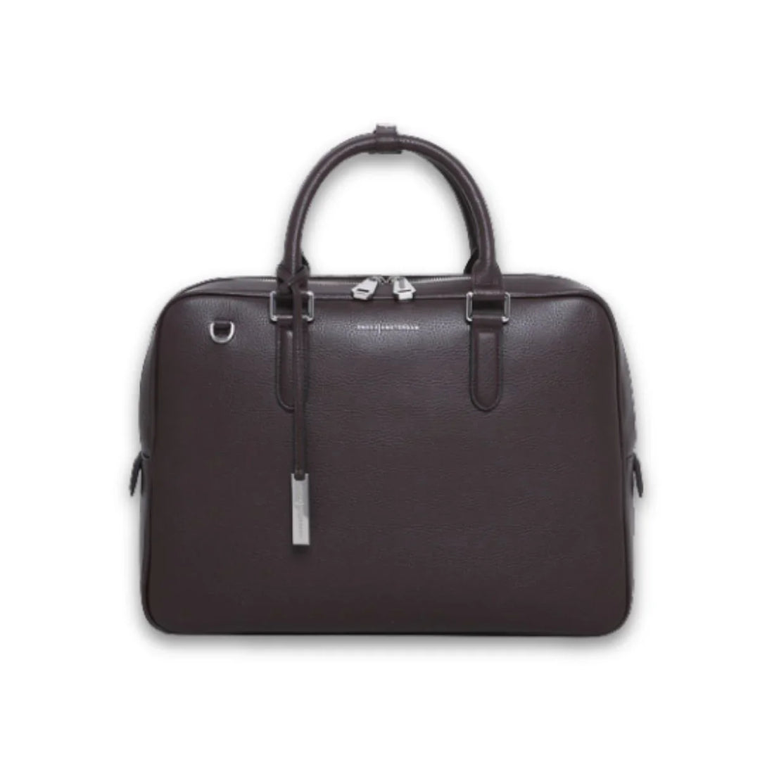 Voorkant van de Smaak Amsterdam Adam laptoptas chocolade #kleur_chocolade