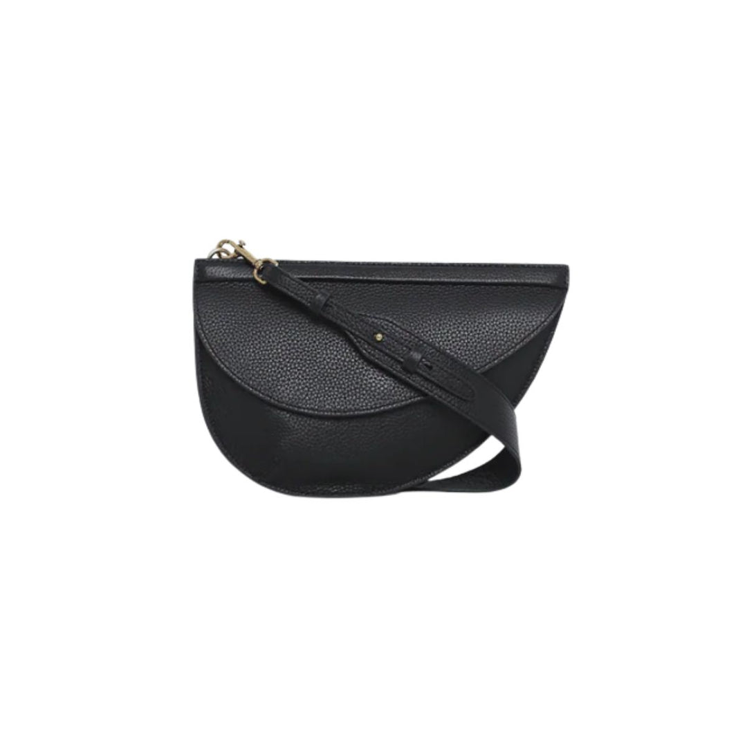 Voorkant van de Smaak Amsterdam Jeanny crossbodytas zwart #kleur_zwart