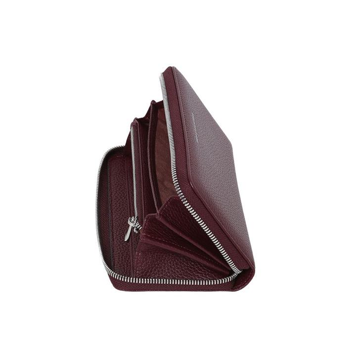 Binnenkant van de Smaak Amsterdam Luna Dames portemonnee bordeaux #kleur_bordeaux
