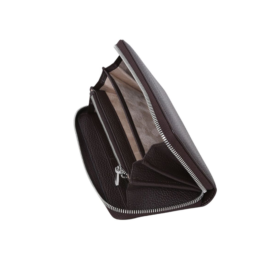 Binnenkant van de Smaak Amsterdam Luna Dames portemonnee chocolade #kleur_chocolade