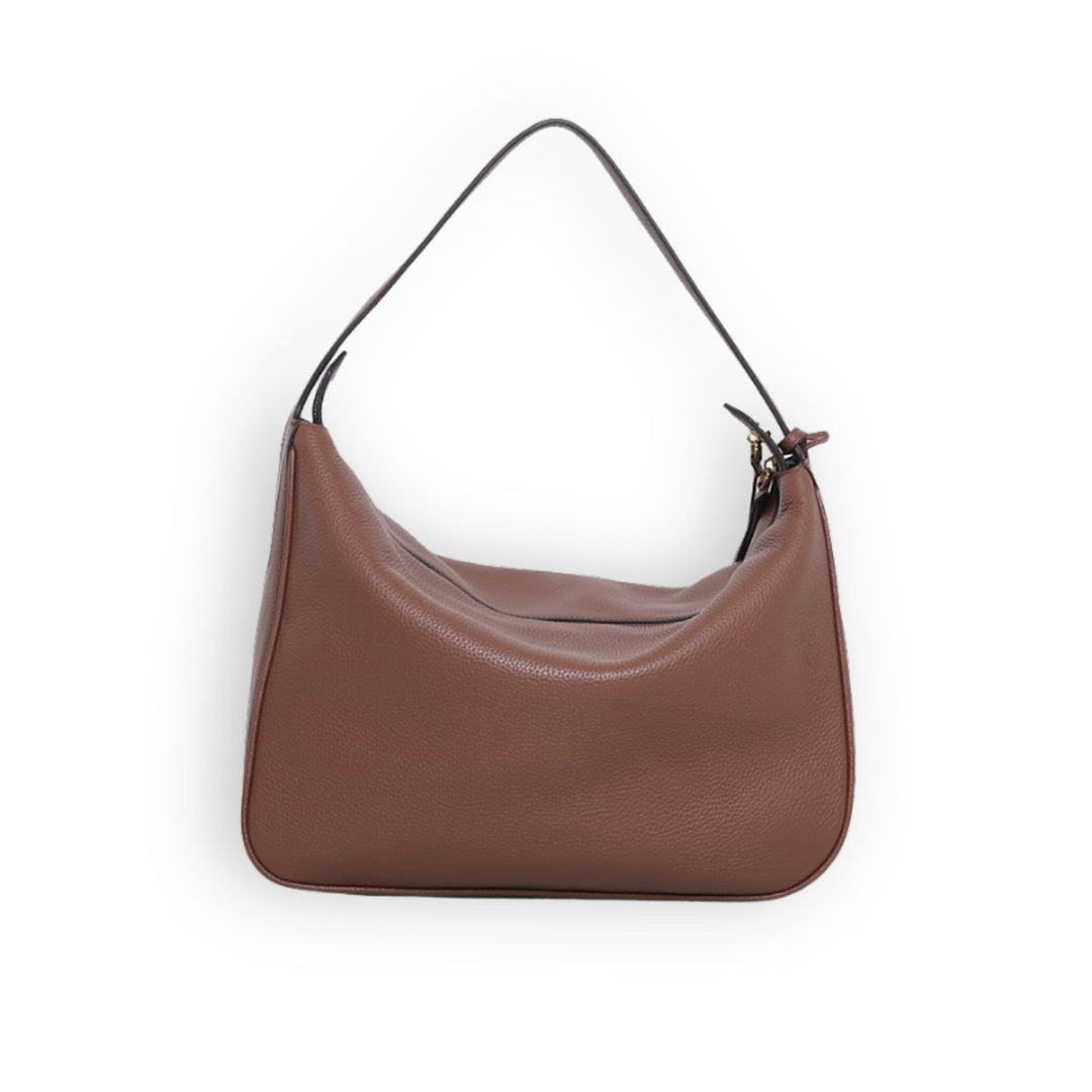 Achterkant van de Smaak Amsterdam Monroe leren schoudertas in camel #kleur_camel
