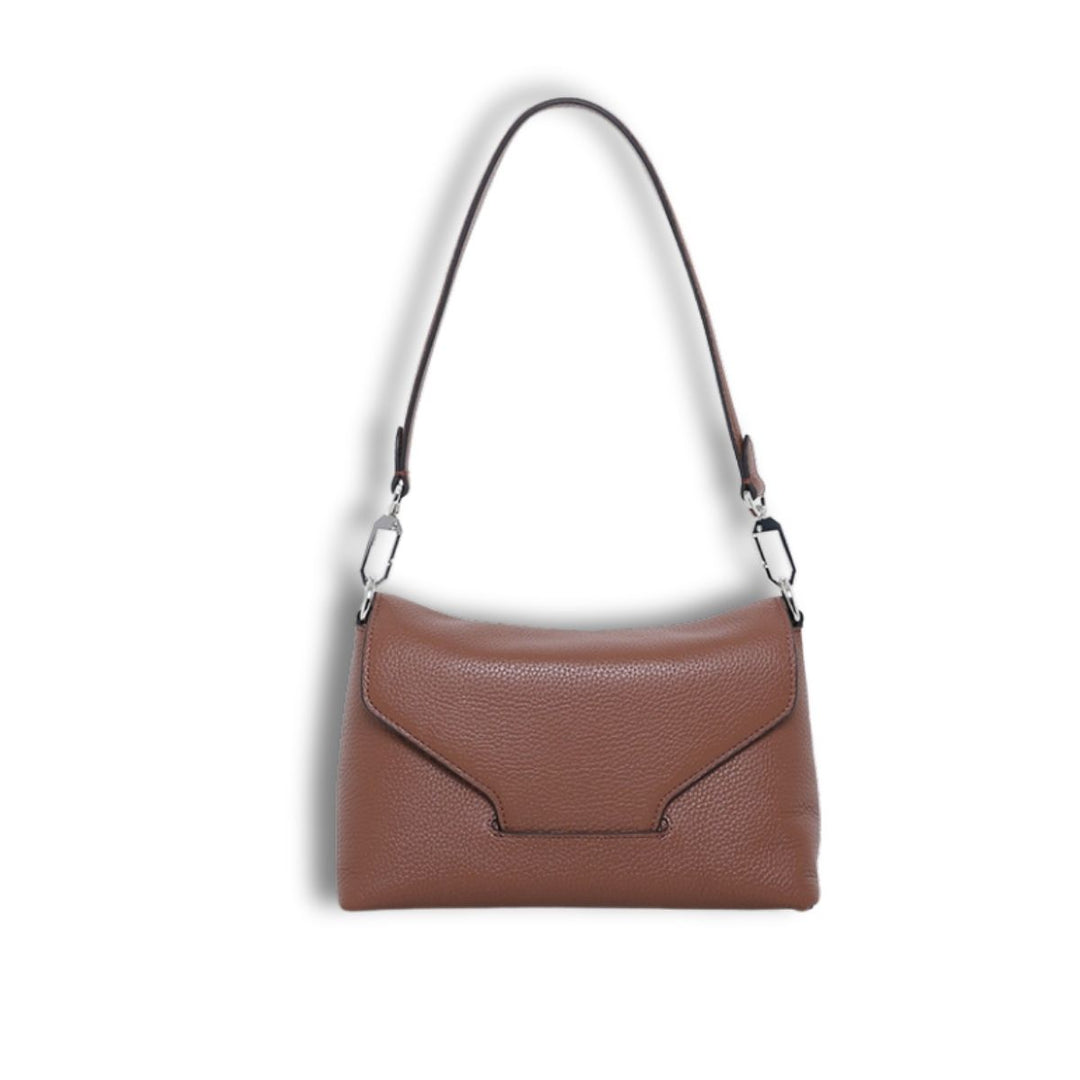 Voorkant van de Smaak Amsterdam Pippa schoudertas in camel #kleur_camel